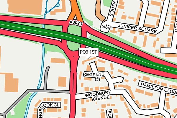 PO9 1ST map - OS OpenMap – Local (Ordnance Survey) PO9 1ST map - OS OpenMap – Local (Ordnance Survey)