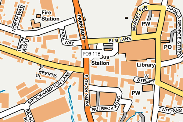 PO9 1TB map - OS OpenMap – Local (Ordnance Survey) PO9 1TB map - OS OpenMap – Local (Ordnance Survey)