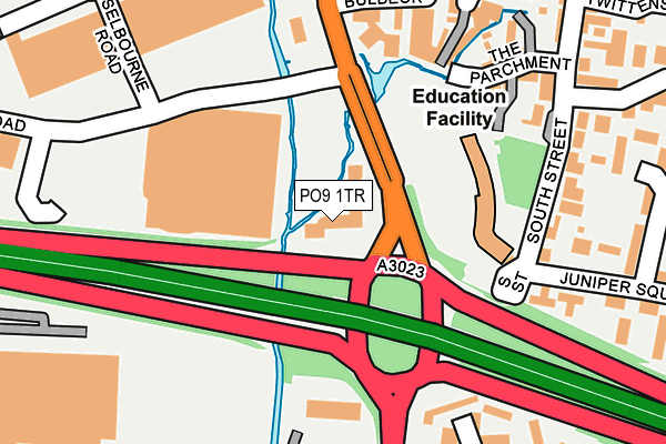 PO9 1TR map - OS OpenMap – Local (Ordnance Survey) PO9 1TR map - OS OpenMap – Local (Ordnance Survey)