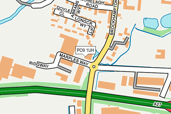 PO9 1UH map - OS OpenMap – Local (Ordnance Survey) PO9 1UH map - OS OpenMap – Local (Ordnance Survey)