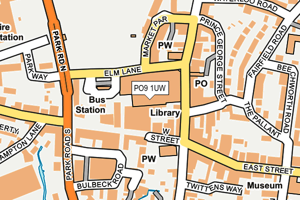 PO9 1UW map - OS OpenMap – Local (Ordnance Survey) PO9 1UW map - OS OpenMap – Local (Ordnance Survey)