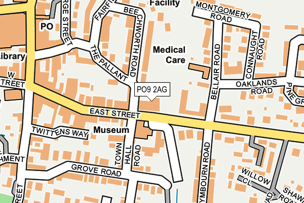PO9 2AG map - OS OpenMap – Local (Ordnance Survey) PO9 2AG map - OS OpenMap – Local (Ordnance Survey)