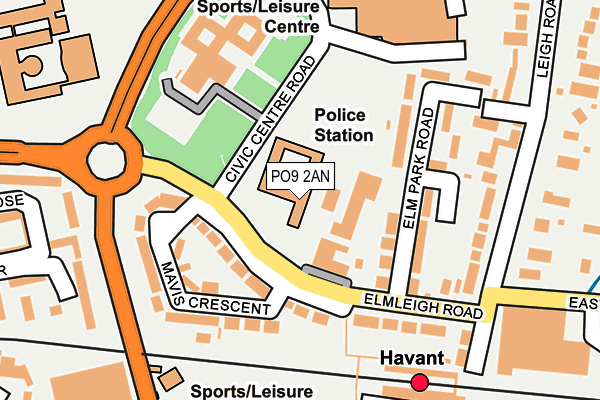 PO9 2AN map - OS OpenMap – Local (Ordnance Survey) PO9 2AN map - OS OpenMap – Local (Ordnance Survey)