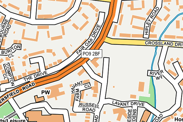 PO9 2BF map - OS OpenMap – Local (Ordnance Survey) PO9 2BF map - OS OpenMap – Local (Ordnance Survey)
