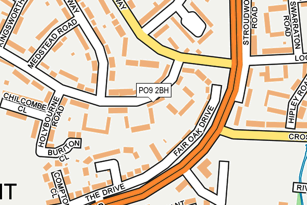 PO9 2BH map - OS OpenMap – Local (Ordnance Survey) PO9 2BH map - OS OpenMap – Local (Ordnance Survey)