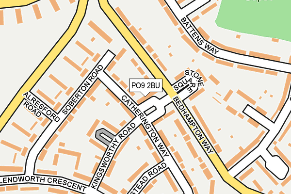 PO9 2BU map - OS OpenMap – Local (Ordnance Survey) PO9 2BU map - OS OpenMap – Local (Ordnance Survey)