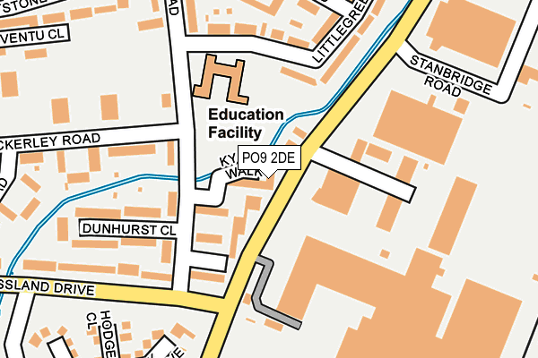 PO9 2DE map - OS OpenMap – Local (Ordnance Survey) PO9 2DE map - OS OpenMap – Local (Ordnance Survey)