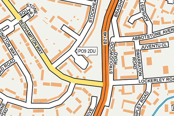 PO9 2DU map - OS OpenMap – Local (Ordnance Survey) PO9 2DU map - OS OpenMap – Local (Ordnance Survey)