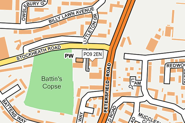 PO9 2EN map - OS OpenMap – Local (Ordnance Survey) PO9 2EN map - OS OpenMap – Local (Ordnance Survey)