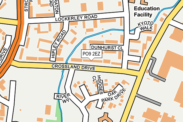 PO9 2EZ map - OS OpenMap – Local (Ordnance Survey) PO9 2EZ map - OS OpenMap – Local (Ordnance Survey)