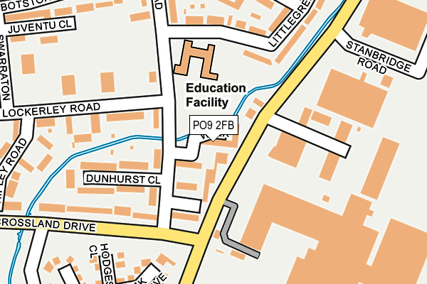PO9 2FB map - OS OpenMap – Local (Ordnance Survey) PO9 2FB map - OS OpenMap – Local (Ordnance Survey)