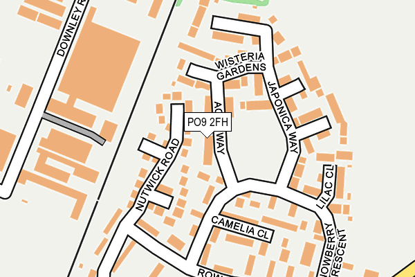PO9 2FH map - OS OpenMap – Local (Ordnance Survey) PO9 2FH map - OS OpenMap – Local (Ordnance Survey)