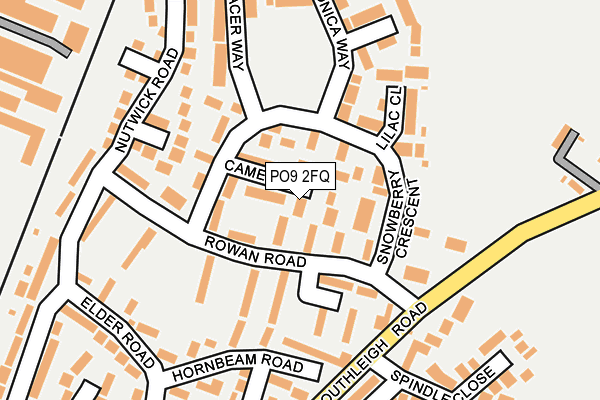 PO9 2FQ map - OS OpenMap – Local (Ordnance Survey) PO9 2FQ map - OS OpenMap – Local (Ordnance Survey)