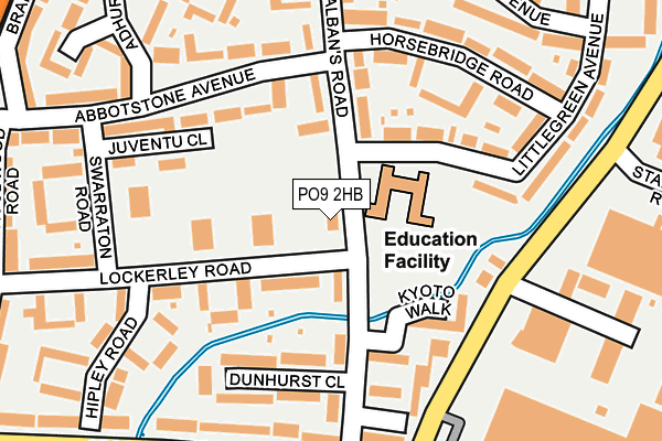 PO9 2HB map - OS OpenMap – Local (Ordnance Survey) PO9 2HB map - OS OpenMap – Local (Ordnance Survey)