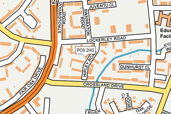 PO9 2HG map - OS OpenMap – Local (Ordnance Survey) PO9 2HG map - OS OpenMap – Local (Ordnance Survey)