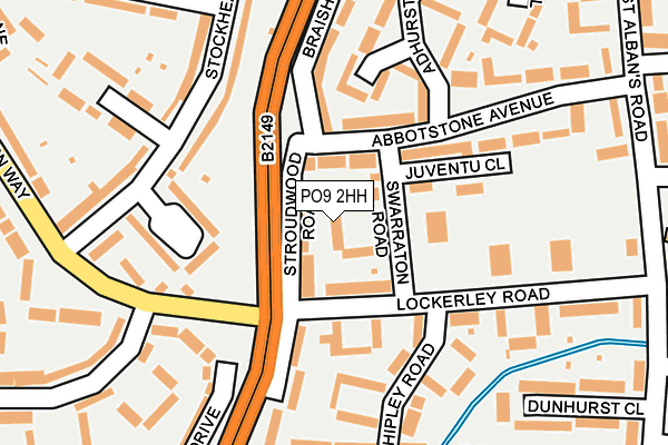 PO9 2HH map - OS OpenMap – Local (Ordnance Survey) PO9 2HH map - OS OpenMap – Local (Ordnance Survey)