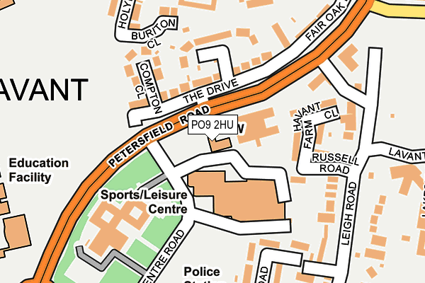 PO9 2HU map - OS OpenMap – Local (Ordnance Survey) PO9 2HU map - OS OpenMap – Local (Ordnance Survey)
