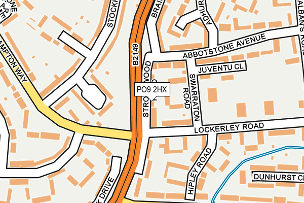 PO9 2HX map - OS OpenMap – Local (Ordnance Survey) PO9 2HX map - OS OpenMap – Local (Ordnance Survey)