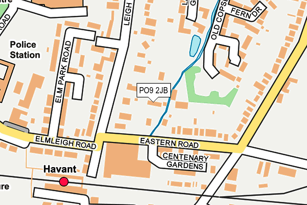 PO9 2JB map - OS OpenMap – Local (Ordnance Survey) PO9 2JB map - OS OpenMap – Local (Ordnance Survey)