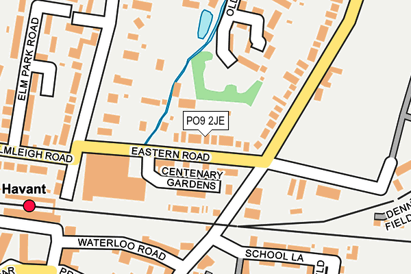 PO9 2JE map - OS OpenMap – Local (Ordnance Survey) PO9 2JE map - OS OpenMap – Local (Ordnance Survey)