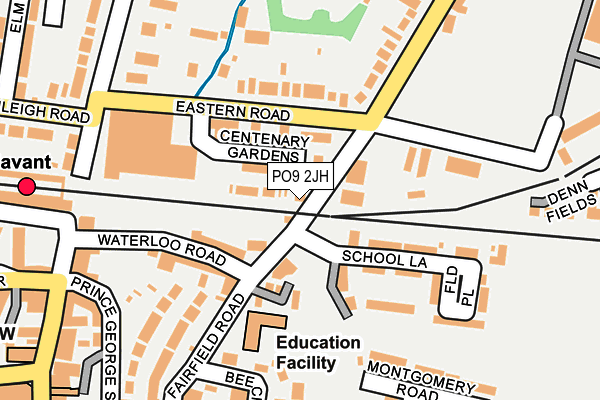 PO9 2JH map - OS OpenMap – Local (Ordnance Survey) PO9 2JH map - OS OpenMap – Local (Ordnance Survey)