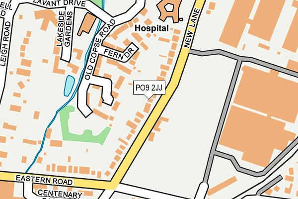 PO9 2JJ map - OS OpenMap – Local (Ordnance Survey) PO9 2JJ map - OS OpenMap – Local (Ordnance Survey)