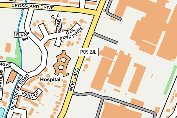 PO9 2JL map - OS OpenMap – Local (Ordnance Survey) PO9 2JL map - OS OpenMap – Local (Ordnance Survey)