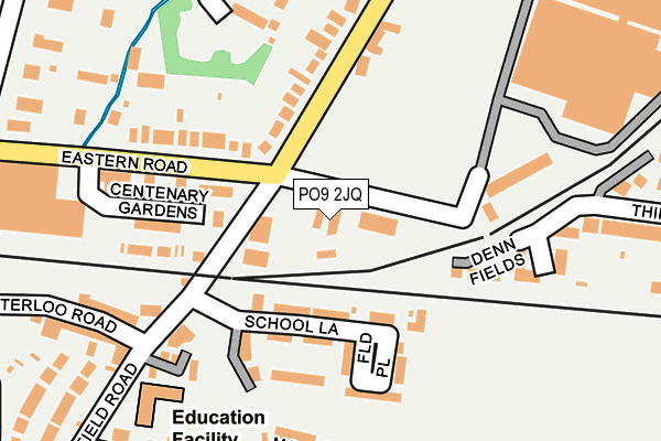PO9 2JQ map - OS OpenMap – Local (Ordnance Survey) PO9 2JQ map - OS OpenMap – Local (Ordnance Survey)
