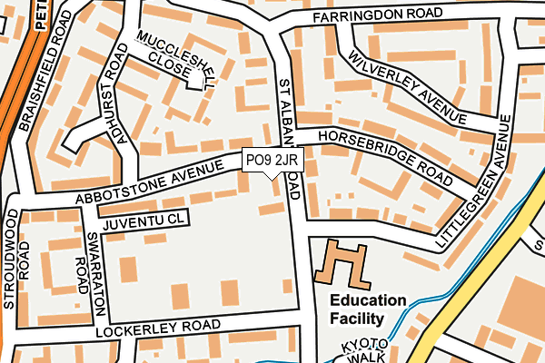 PO9 2JR map - OS OpenMap – Local (Ordnance Survey) PO9 2JR map - OS OpenMap – Local (Ordnance Survey)