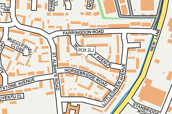 PO9 2LJ map - OS OpenMap – Local (Ordnance Survey) PO9 2LJ map - OS OpenMap – Local (Ordnance Survey)