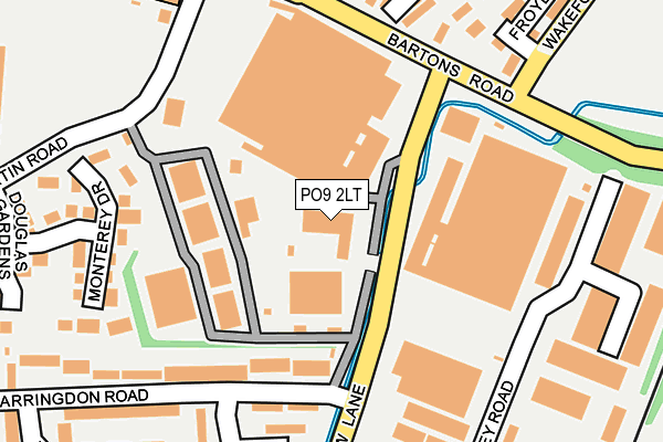 PO9 2LT map - OS OpenMap – Local (Ordnance Survey) PO9 2LT map - OS OpenMap – Local (Ordnance Survey)