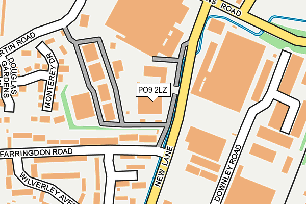 PO9 2LZ map - OS OpenMap – Local (Ordnance Survey) PO9 2LZ map - OS OpenMap – Local (Ordnance Survey)