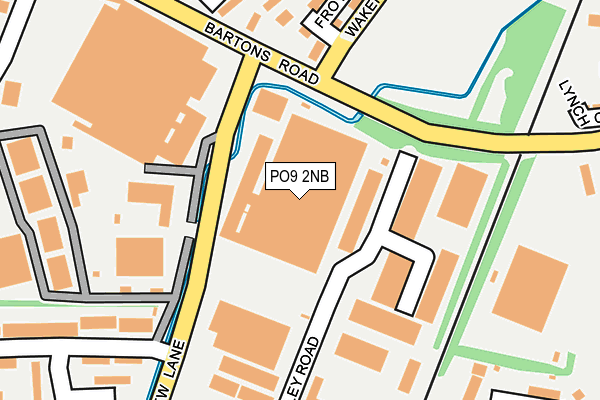PO9 2NB map - OS OpenMap – Local (Ordnance Survey) PO9 2NB map - OS OpenMap – Local (Ordnance Survey)