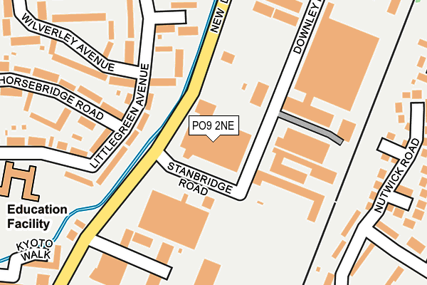 PO9 2NE map - OS OpenMap – Local (Ordnance Survey) PO9 2NE map - OS OpenMap – Local (Ordnance Survey)