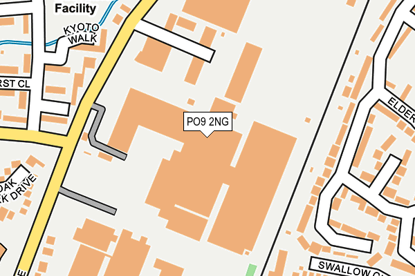 PO9 2NG map - OS OpenMap – Local (Ordnance Survey) PO9 2NG map - OS OpenMap – Local (Ordnance Survey)