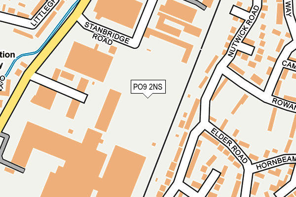 PO9 2NS map - OS OpenMap – Local (Ordnance Survey) PO9 2NS map - OS OpenMap – Local (Ordnance Survey)