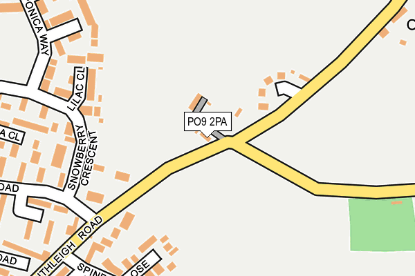 PO9 2PA map - OS OpenMap – Local (Ordnance Survey) PO9 2PA map - OS OpenMap – Local (Ordnance Survey)