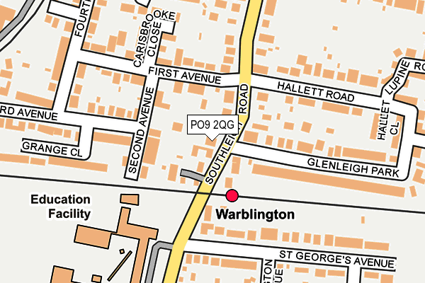 PO9 2QG map - OS OpenMap – Local (Ordnance Survey) PO9 2QG map - OS OpenMap – Local (Ordnance Survey)