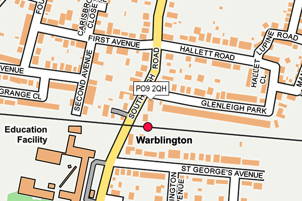 PO9 2QH map - OS OpenMap – Local (Ordnance Survey) PO9 2QH map - OS OpenMap – Local (Ordnance Survey)
