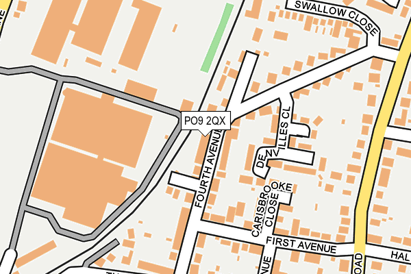 PO9 2QX map - OS OpenMap – Local (Ordnance Survey) PO9 2QX map - OS OpenMap – Local (Ordnance Survey)