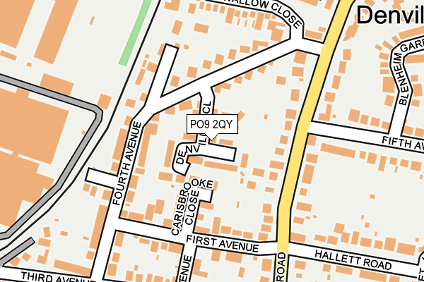 PO9 2QY map - OS OpenMap – Local (Ordnance Survey) PO9 2QY map - OS OpenMap – Local (Ordnance Survey)
