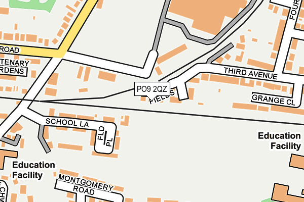 PO9 2QZ map - OS OpenMap – Local (Ordnance Survey) PO9 2QZ map - OS OpenMap – Local (Ordnance Survey)
