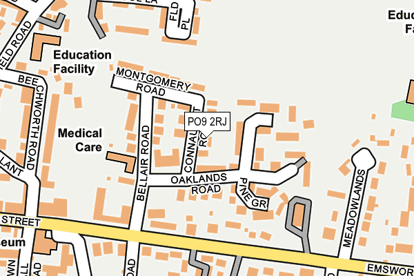 PO9 2RJ map - OS OpenMap – Local (Ordnance Survey) PO9 2RJ map - OS OpenMap – Local (Ordnance Survey)
