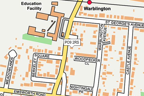 PO9 2RS map - OS OpenMap – Local (Ordnance Survey) PO9 2RS map - OS OpenMap – Local (Ordnance Survey)