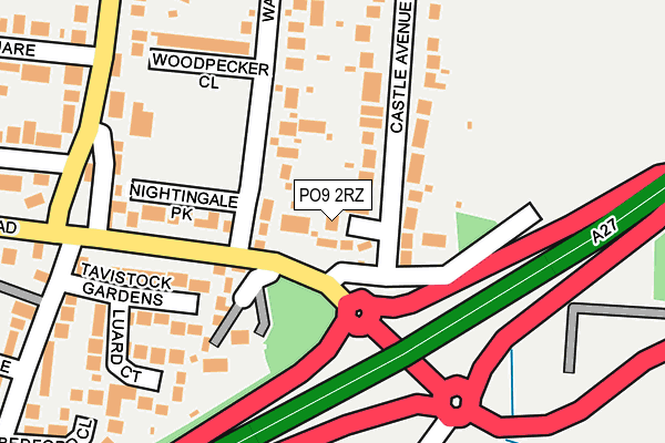 PO9 2RZ map - OS OpenMap – Local (Ordnance Survey) PO9 2RZ map - OS OpenMap – Local (Ordnance Survey)