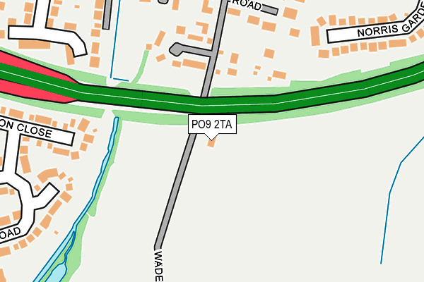 PO9 2TA map - OS OpenMap – Local (Ordnance Survey) PO9 2TA map - OS OpenMap – Local (Ordnance Survey)