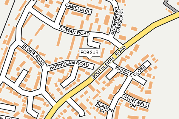 PO9 2UR map - OS OpenMap – Local (Ordnance Survey) PO9 2UR map - OS OpenMap – Local (Ordnance Survey)