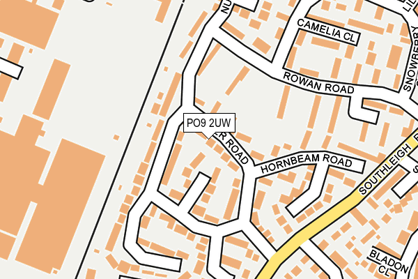 PO9 2UW map - OS OpenMap – Local (Ordnance Survey) PO9 2UW map - OS OpenMap – Local (Ordnance Survey)