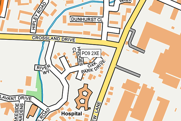 PO9 2XE map - OS OpenMap – Local (Ordnance Survey) PO9 2XE map - OS OpenMap – Local (Ordnance Survey)