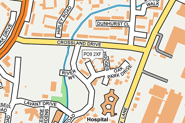 PO9 2XF map - OS OpenMap – Local (Ordnance Survey) PO9 2XF map - OS OpenMap – Local (Ordnance Survey)